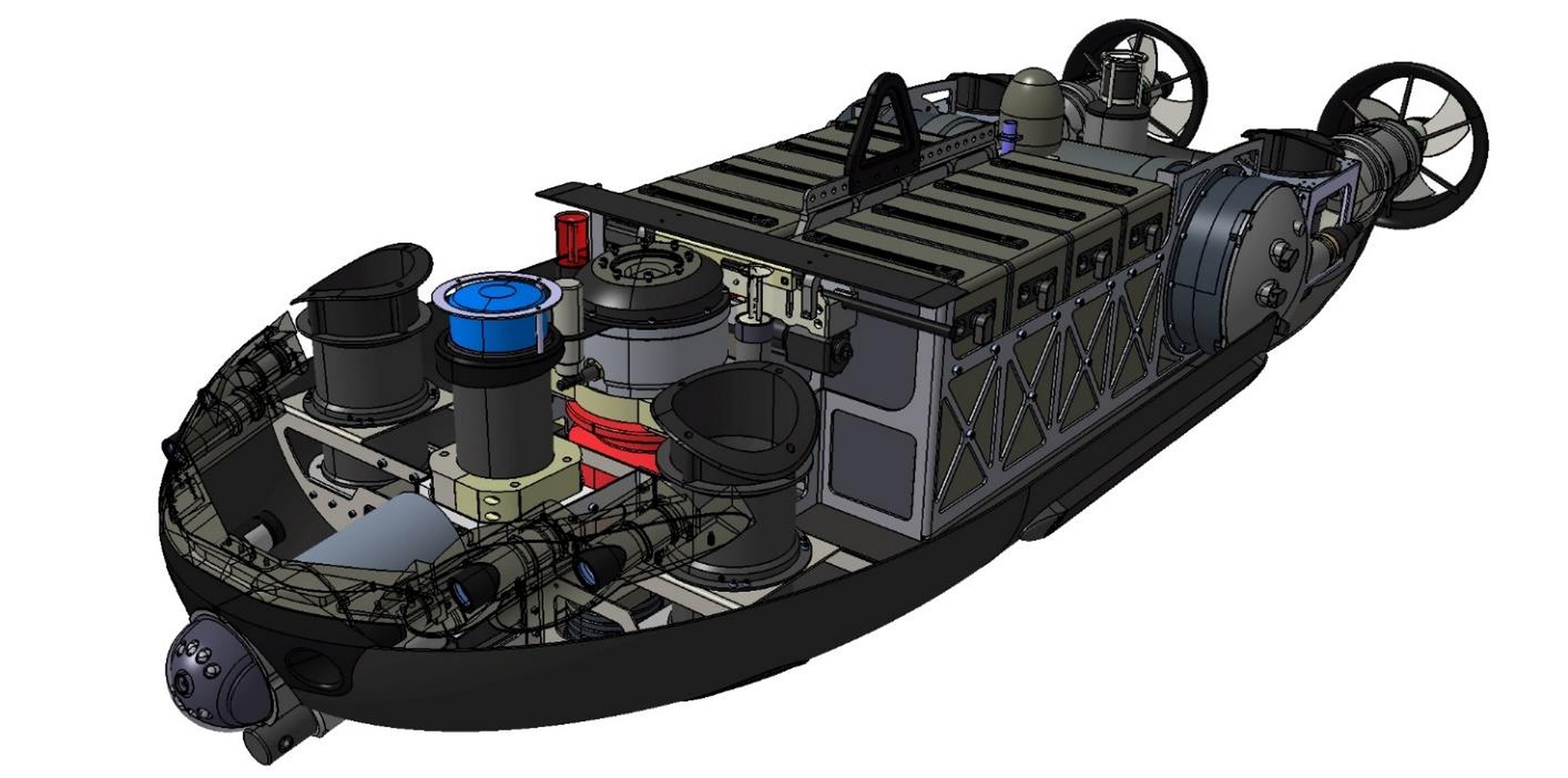 AUV internal layout