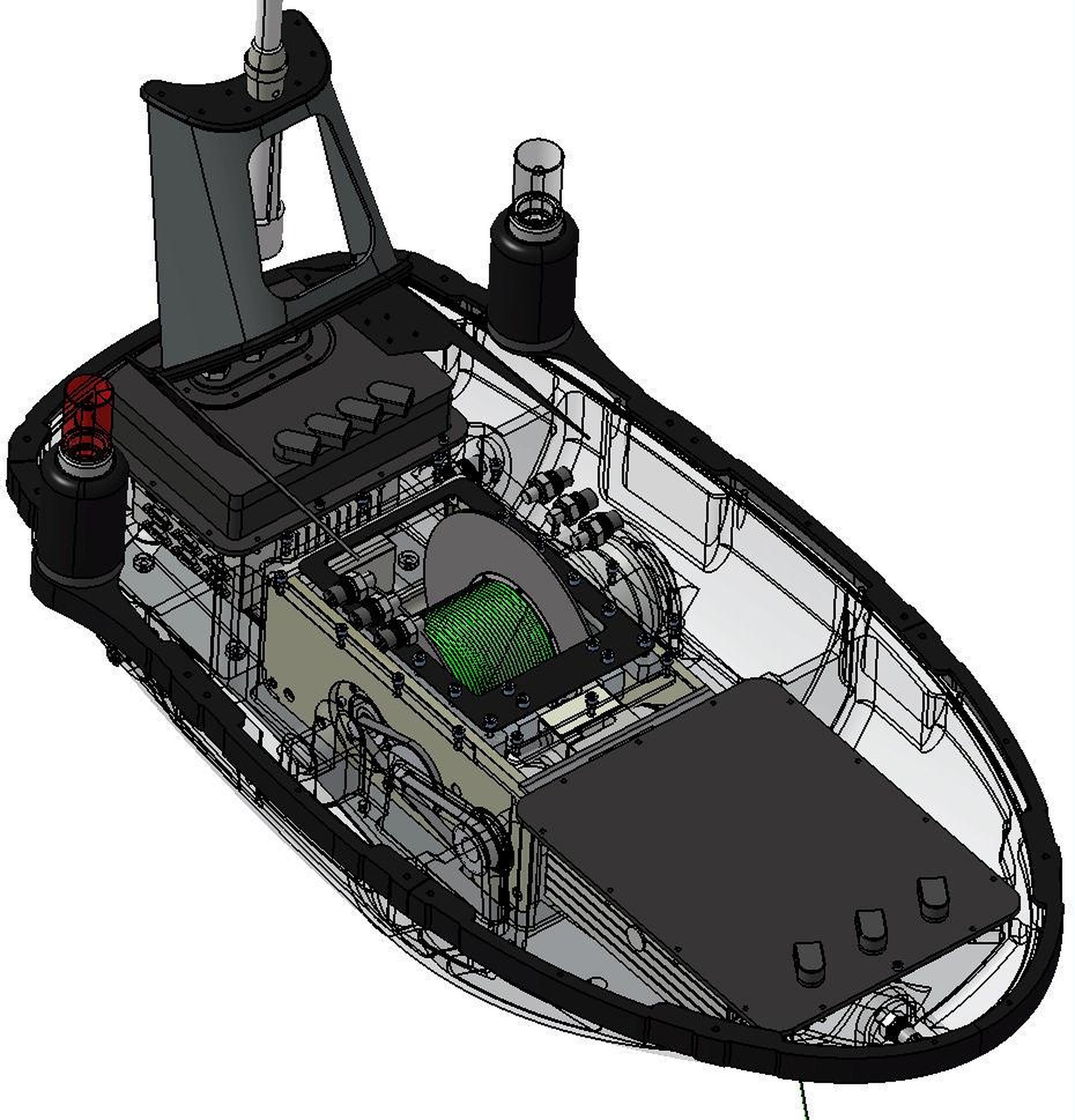 Data communications module cutaway