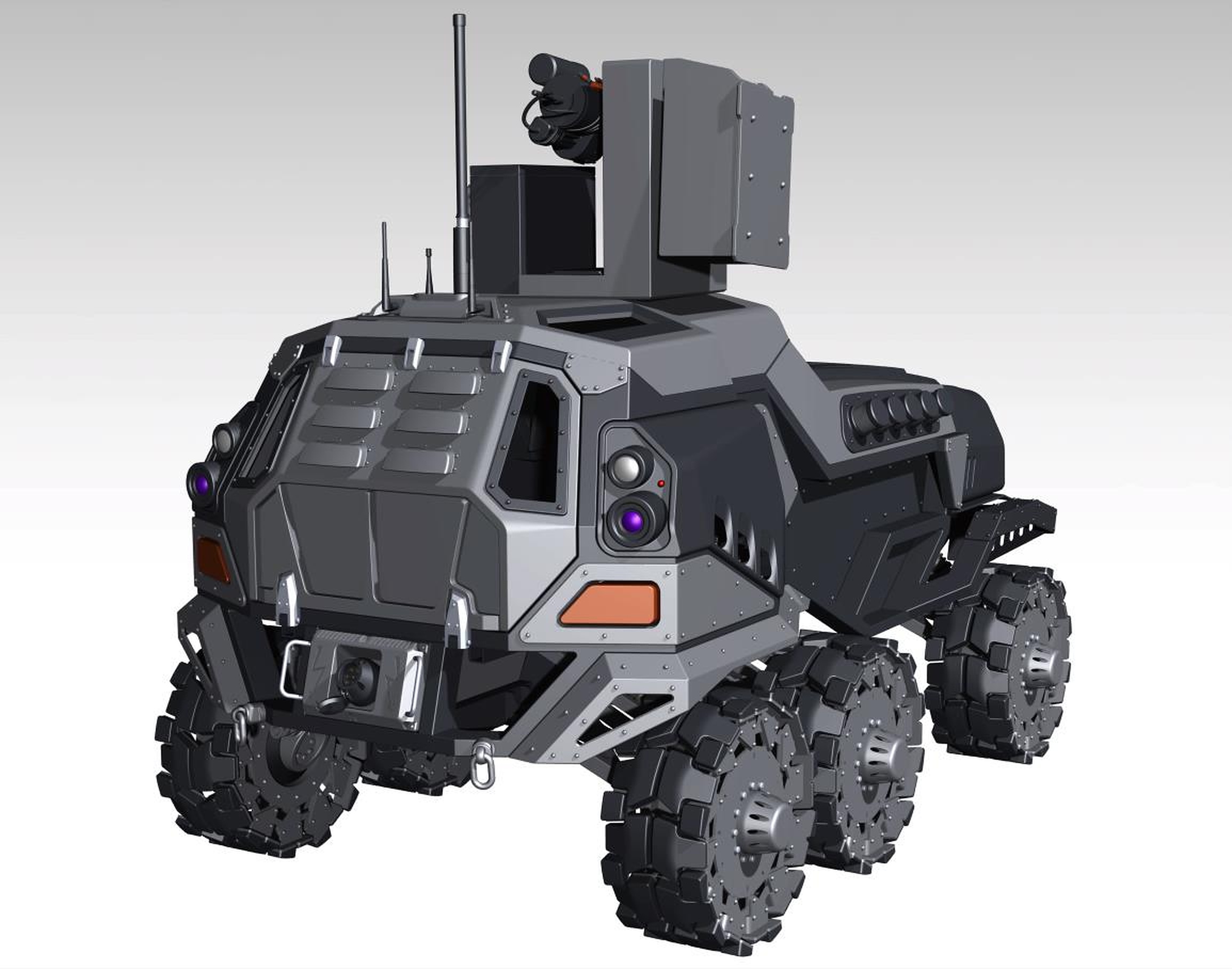 Unmanned ground vehicle rear view